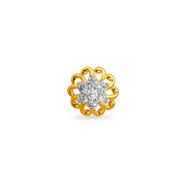 Tanishq 18KT Diamond Nose Pin for Women 2