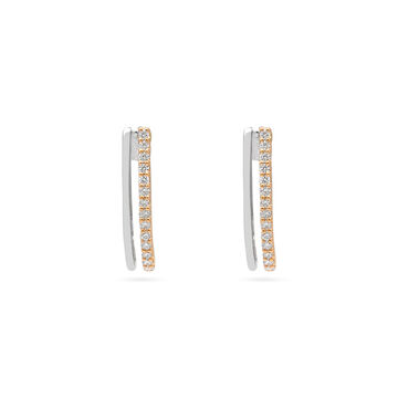 Dual-Tone Sparkling Hoops