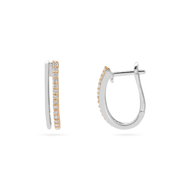 Dual-Tone Sparkling Hoops 2