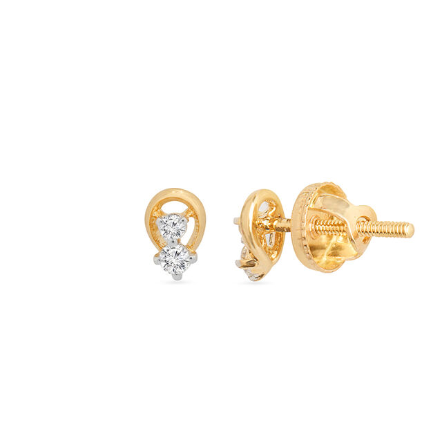 Dazzling Charm Diamond Stud Earrings 3