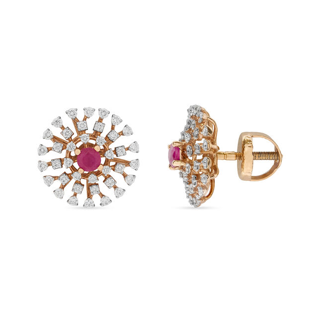 Tanishq 18KT Diamond Earrings for Women 3