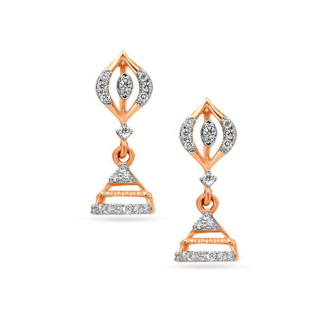 Tanishq 18 Karat Diamond Earrings for Women 