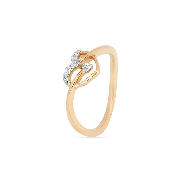 Sparkling Heart Diamond Finger Ring 3