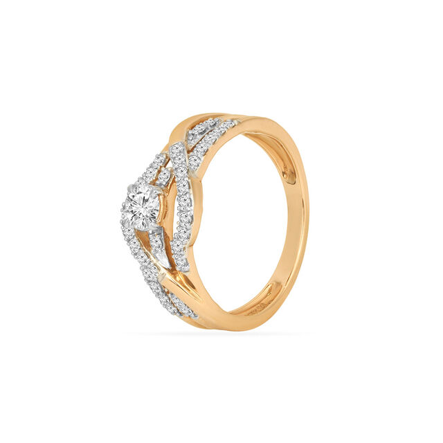 Tanishq 18KT Diamond Finger Ring for Women 3