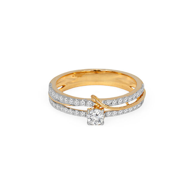 Dual Diamond Finger Ring 