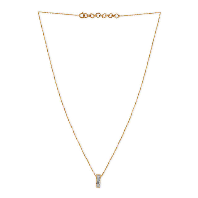 Tanishq 18KT Diamond Pendant with Chain