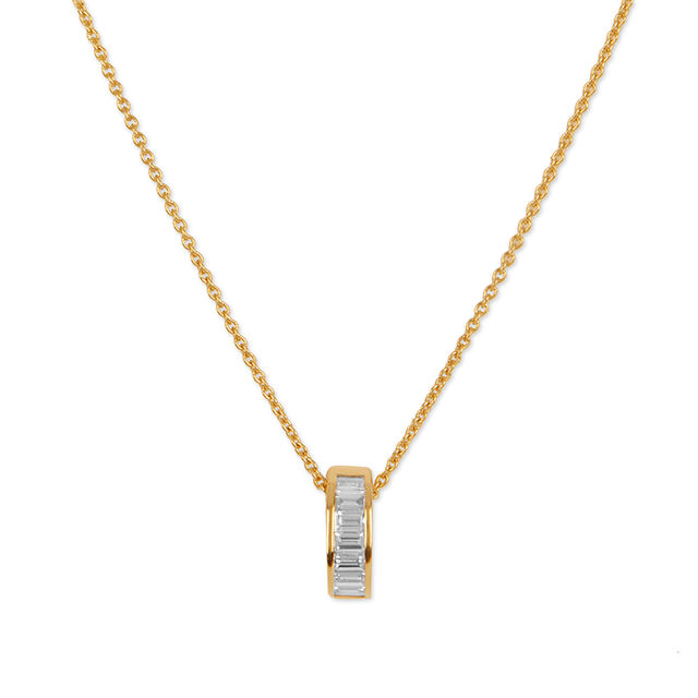 Tanishq 18KT Diamond Pendant with Chain