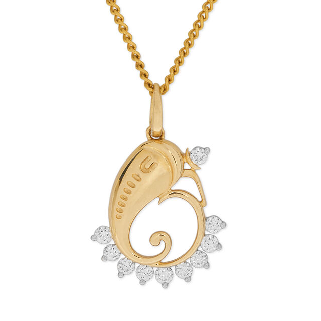 Tanishq 18KT Diamond Pendant for Women 