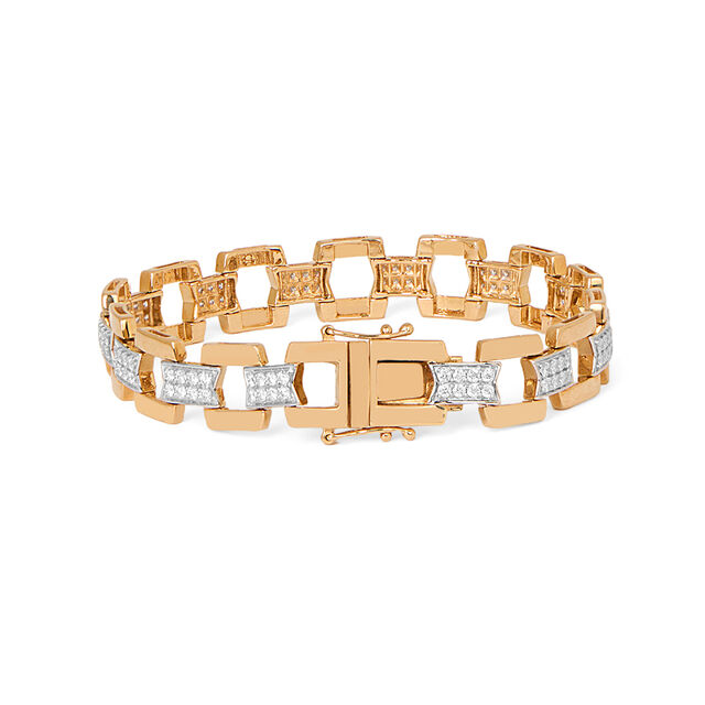 Tanishq 18KT Diamond Bracelet for Men 