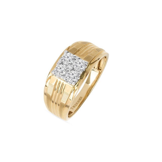 Tanishq 18KT Diamond Finger Ring for Men 2