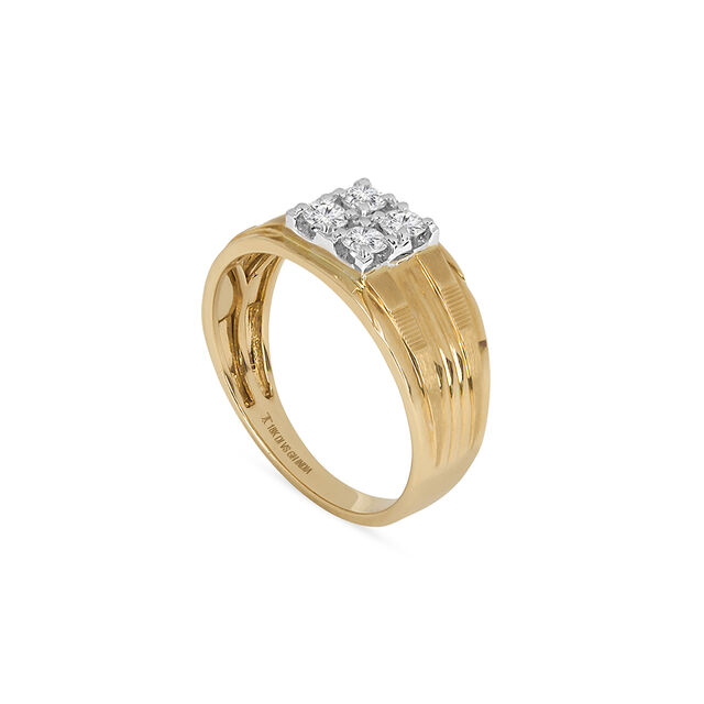 Tanishq 18KT Diamond Finger Ring for Men 3
