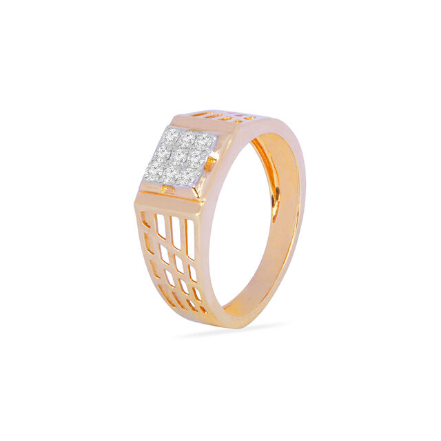 Tanishq 18KT Diamond Finger Ring for Men 3