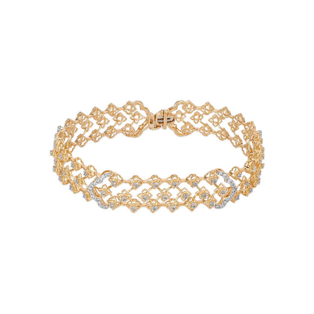 Diamond Encrusted Lattice Bracelet,,hi-res image number null
