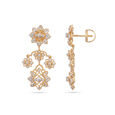 Tanishq Pioneering Girandole Diamond Drop Earrings 18K Yellow Gold for Women 2