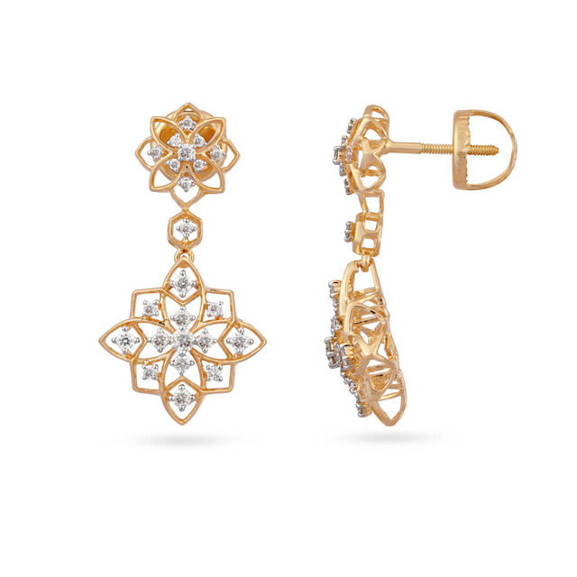 Starlight Geometric Earrings,,hi-res 2