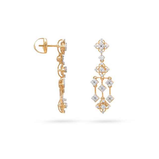 Elegant Geometric Diamond Earrings,,hi-res 2