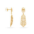 Trendsetting Mashrabiya Pattern 18K Gold Earrings,,hi-res 2