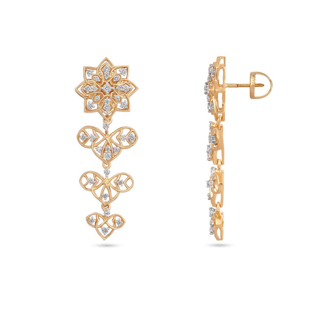 Gold Filigree Radiance Earrings,,hi-res 2