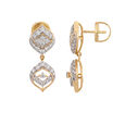 Lace Interlace Gold Stud Earrings,,hi-res 2
