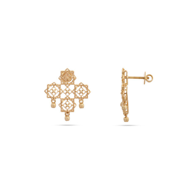 Elegant Mesh Star Earrings,,hi-res 2