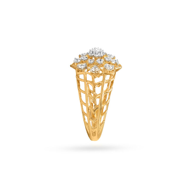 Lace Diamond Gold Ring,,hi-res