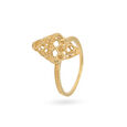 Mashrabiya Pattern Geometric Yellow Gold Ring,,hi-res 2