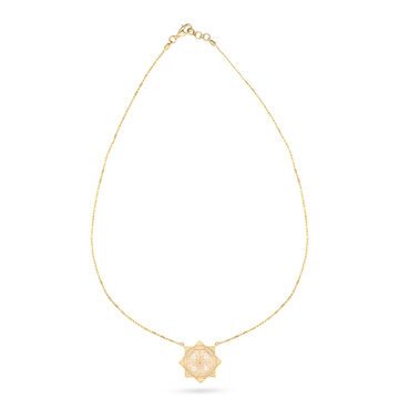 8-pointed Star Motif Pendant in 18k Gold