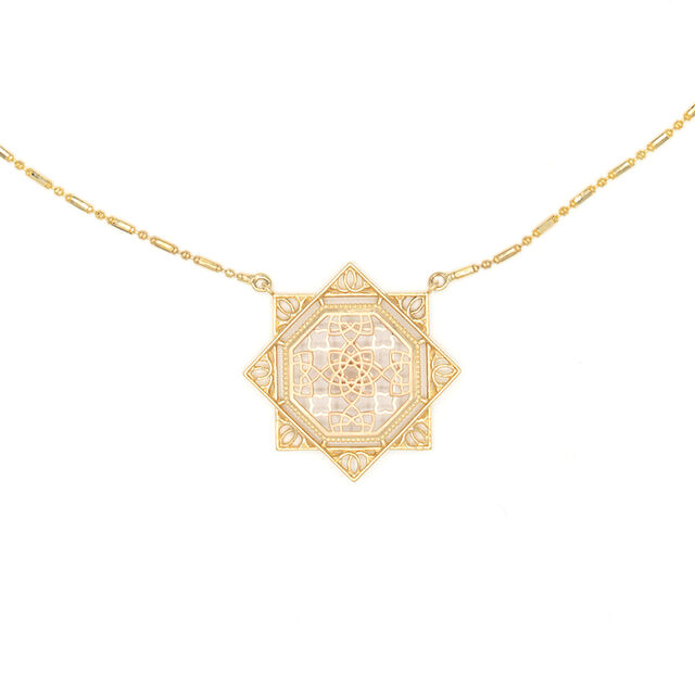 8-pointed Star Motif Pendant in 18k Gold,,hi-res 2