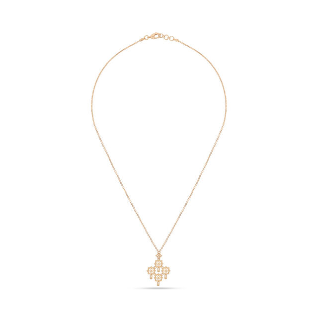 Minimalistic Gold Interlace Pendant With Chain,,hi-res 
