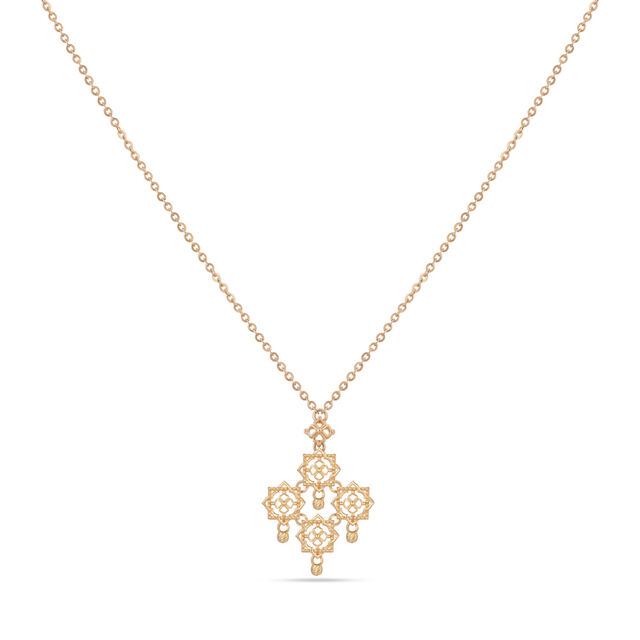 Minimalistic Gold Interlace Pendant With Chain,,hi-res 2