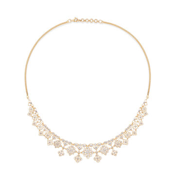 Blooming Lace Diamond Gold Necklace
