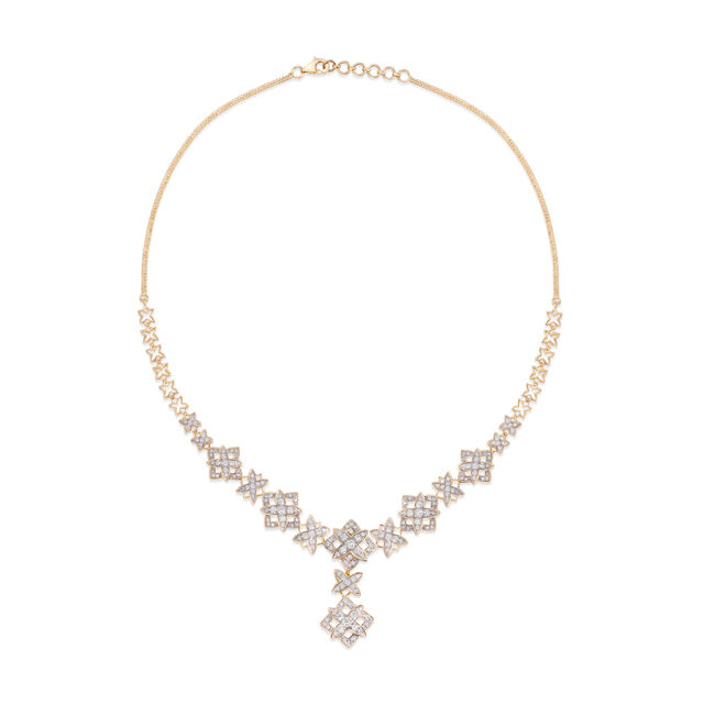 Lace Elegance Diamond Necklace,,hi-res 