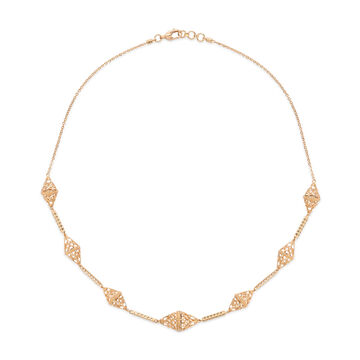 Gold Geometric Lace Necklace