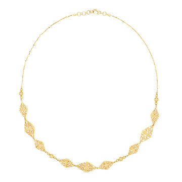 Geometric Lace Gold Necklace