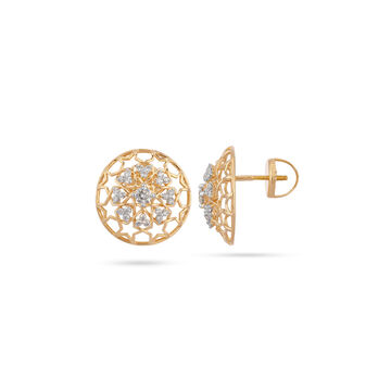 Jali-Inspired Elegant Stud Earrings