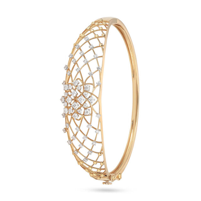 Captivating Diamond and Gold Bangle
