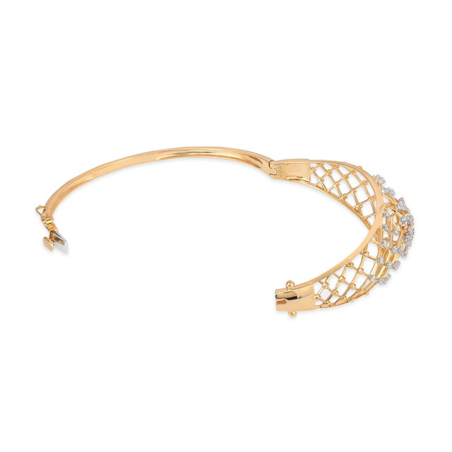 Captivating Diamond and Gold Bangle