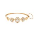 18K Yellow Gold 8-pointed Star Bangle 