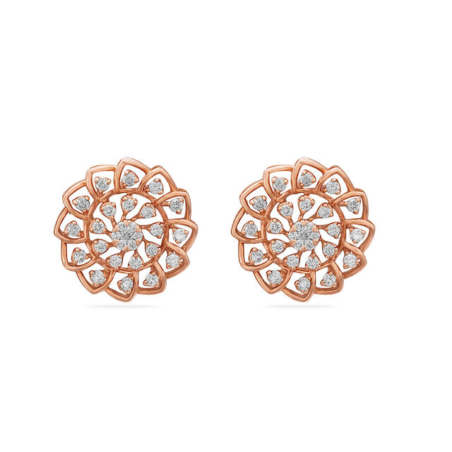 Tanishq 18KT Diamond Pendant and Earrings Set for Women 