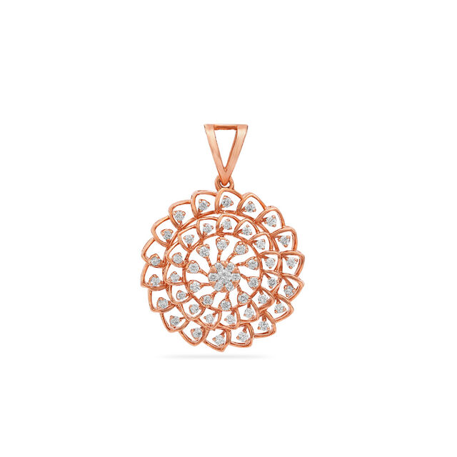Tanishq 18KT Diamond Pendant and Earrings Set for Women 4