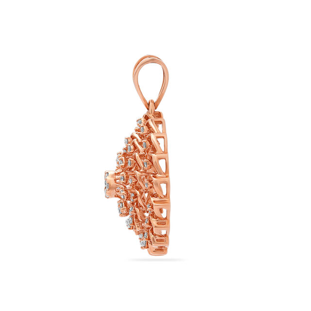 Tanishq 18KT Diamond Pendant and Earrings Set for Women 5