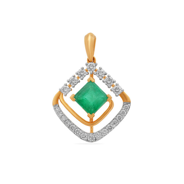 Tanishq 18KT Diamond Pendant and Earrings Set for Women 5