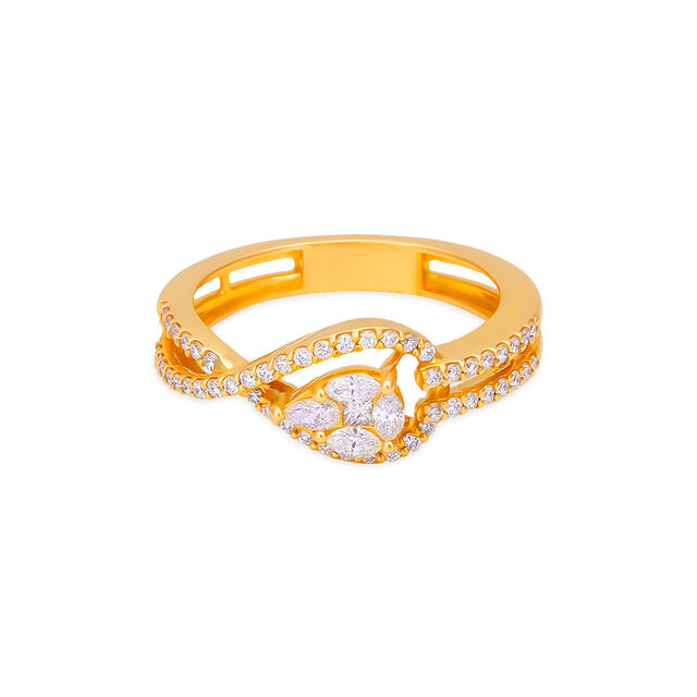 Tanishq 18 Karat Diamond Finger Ring for Women