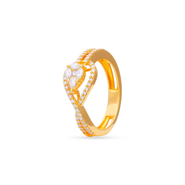 Tanishq 18 Karat Diamond Finger Ring for Women