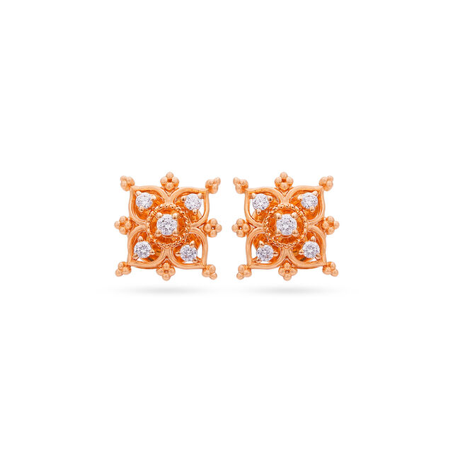 Tanishq 18 Karat Diamond Earrings for Women 