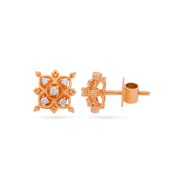 Tanishq 18 Karat Diamond Earrings for Women 2
