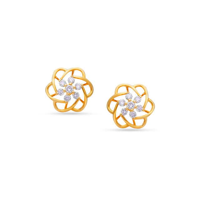 Tanishq 18 Karat Diamond Earrings for Women 