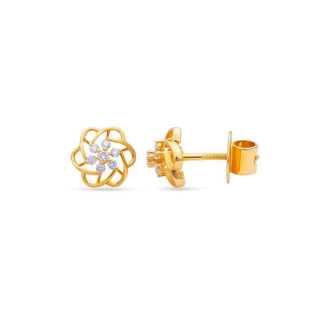 Tanishq 18 Karat Diamond Earrings for Women 2