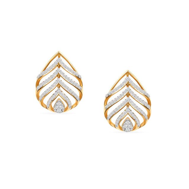 Tanishq 18KT Diamond Pendant with Earrings for Women 4