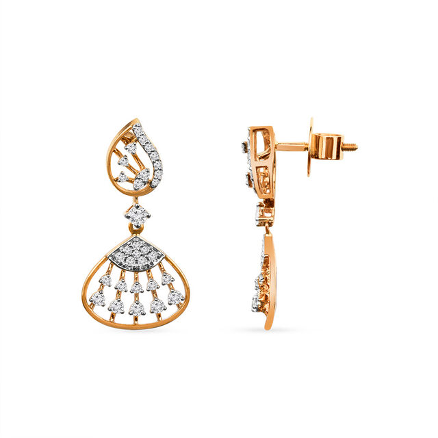 Tanishq 18KT Diamond Necklace with Earrings for Women 3
